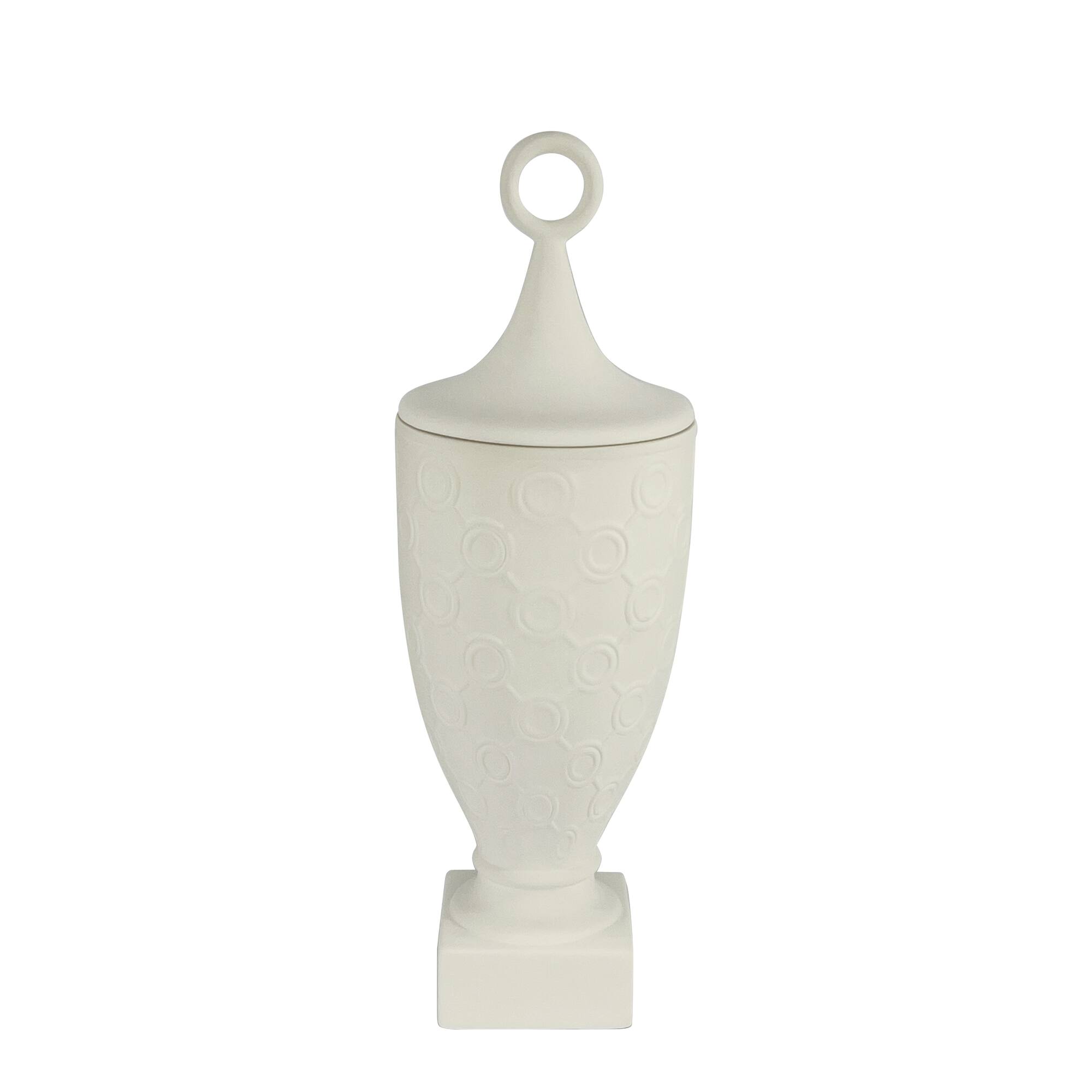 Jonathan Adler x Michaels 16.25" Circle Lattice DIY Ceramic Urn with Lid